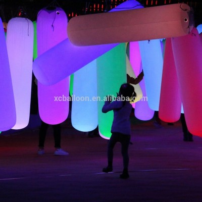 Xuancai PVC advertising inflatable light balloon column led pillar light