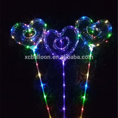 Hallow heart shape   Led Bubble Balloon 3m 18inch LED Air Ballon String Lights Valentine's Day Wedding Birthday Party Decor