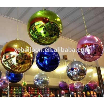 new design customized large inflatable mirror balls for display show event decro