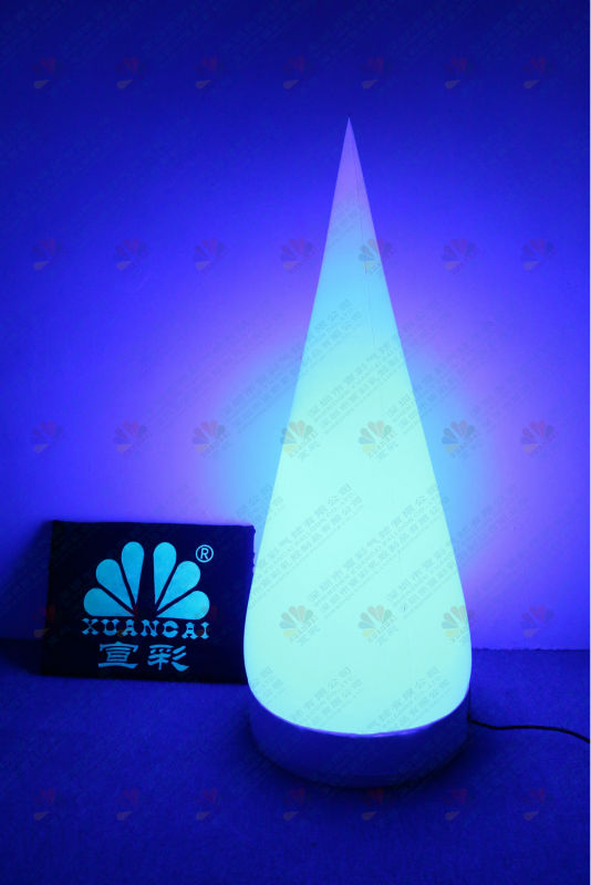 PVC party decoration inflatable with led cone lamp